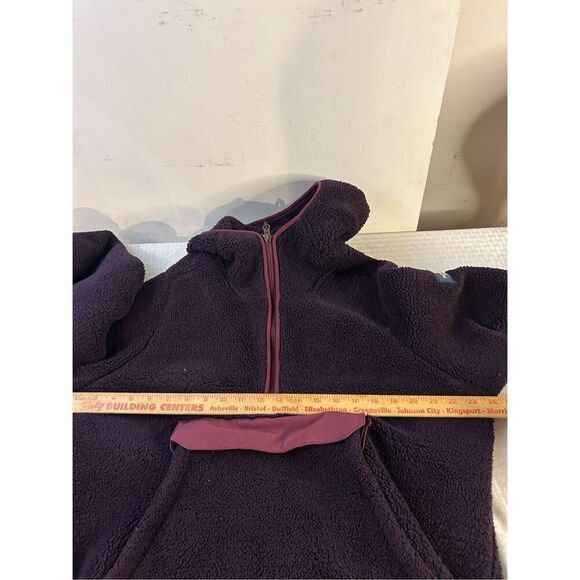 North Face Sherpa cozy Pull Over  1/4 zip xl purples Jacket - Picture 8 of 10